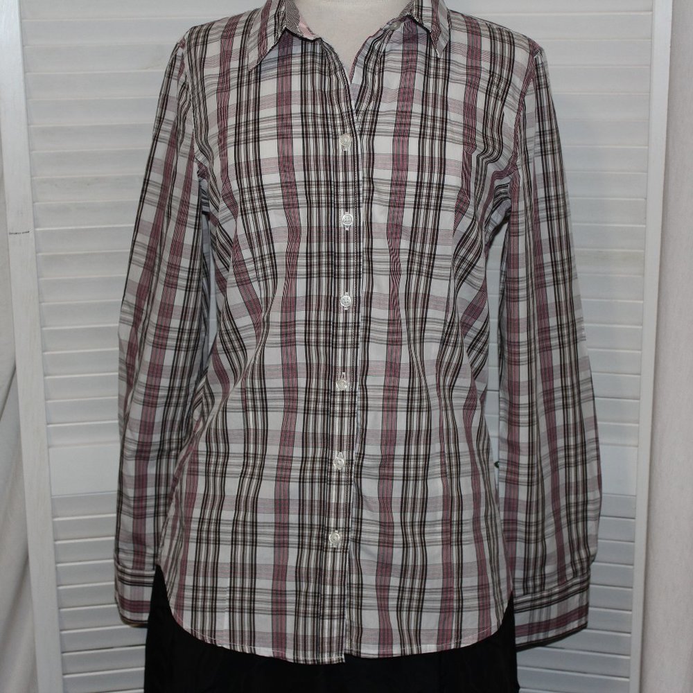 Old Navy Classic Fit Long Sleeve Button Down Plaid Shirt s L